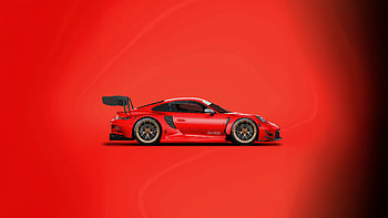Porsche 911 Gt3r Rs Minimal, porsche-911, porsche, cars, red, minimalism, minimalist, artist, artwork, digital-art, behance HD wallpaper