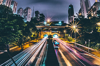 Cities, Shine, Light, Road, Movement, Traffic, Night City HD wallpaper