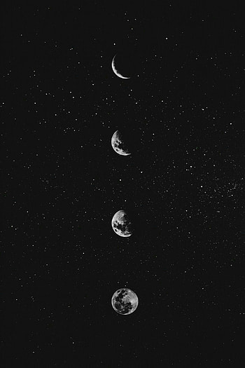 Dark Aesthetic Stars And Moon HD phone wallpaper