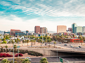 Phoenix Skyline, Road trip destinations, Denver to Phoenix, Travel inspiration HD wallpaper