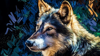 Drawing, Wolves, Animal, Wolf HD wallpaper