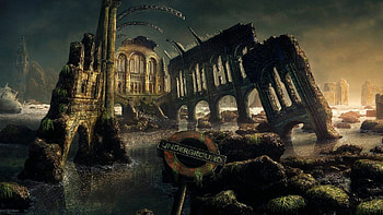 Post-apocalypse, Matte painting, Fantasy landscape, Concept art HD wallpaper