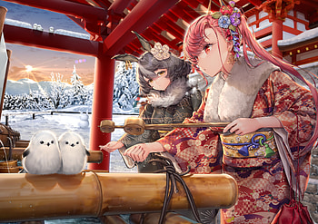 Anime, friends HD wallpaper