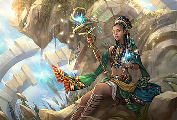 Earth, green, fantasy, art, hoang lap solan, hoanglapsolan, girl HD wallpaper
