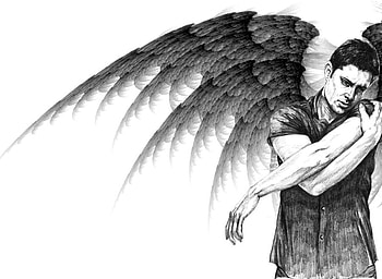 My Angel, wings, abstract, fantasy, man, angel, draw HD wallpaper