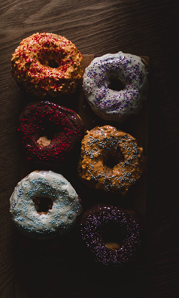 Colorful doughnut allure, Tempting 6 Plus , Deliciously sweet, Indulgent delight HD phone wallpaper