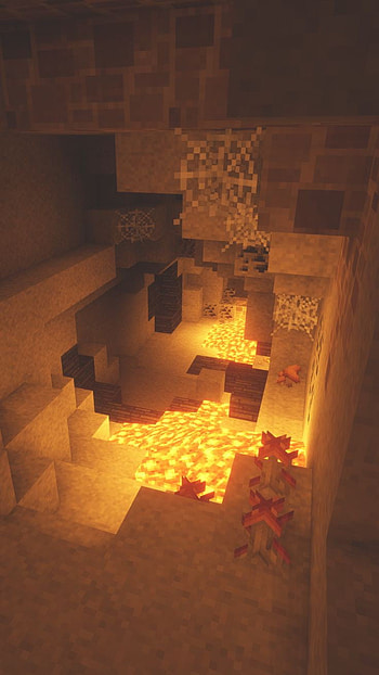 Minecraft cueva, calor, arte HD phone wallpaper