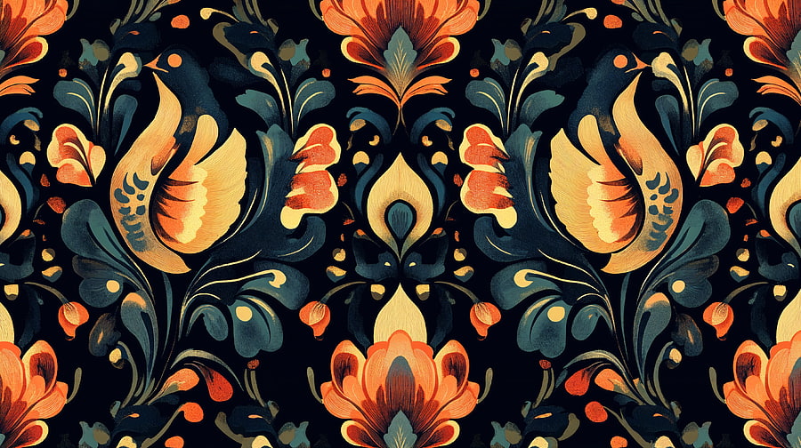 Vintage Floral Elegance: Ultra, floral pattern, Decorative Art, vintage design HD wallpaper