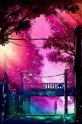 Trees, Art, Seclusion, Privacy, Bridge, Loneliness HD phone wallpaper