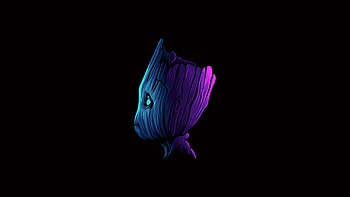Baby Groot Minimal Art, baby-groot, superheroes, artwork HD wallpaper