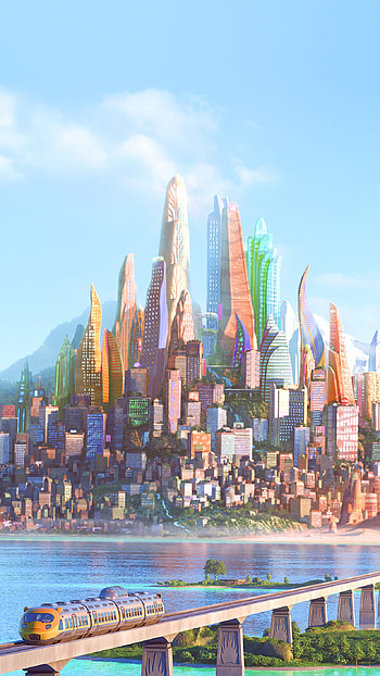 Zootopia, Aq42 art, Disney city HD phone wallpaper