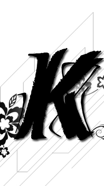 K Letter, Black And White HD phone wallpaper