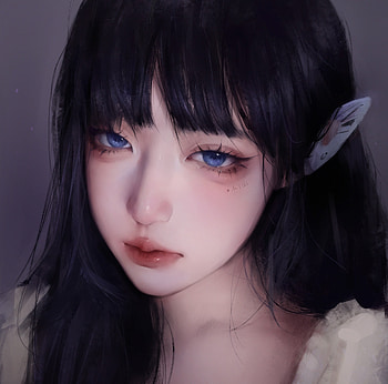 Elf girl, face, art, miqi, fantasy HD wallpaper