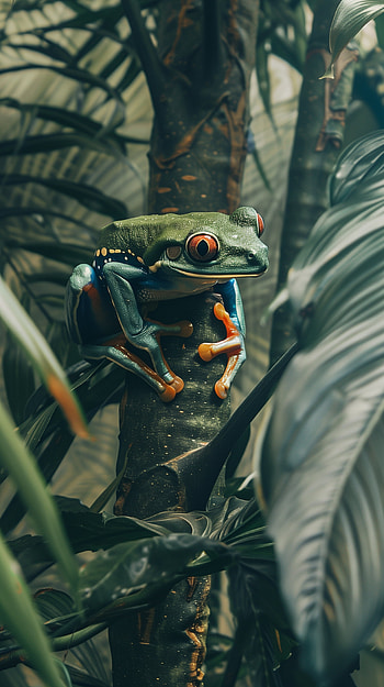 Vibrant Tree Frog for Smarts HD phone wallpaper
