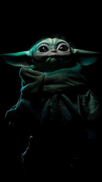 Baby Yoda, Dark Theme HD phone wallpaper