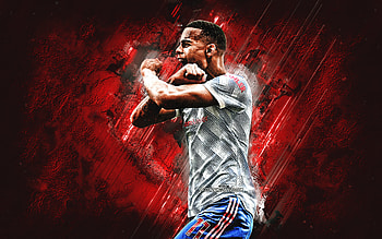 Mason Greenwood, Manchester United FC, red stone background, Mason Greenwood art, Premier League, football, grunge art HD wallpaper