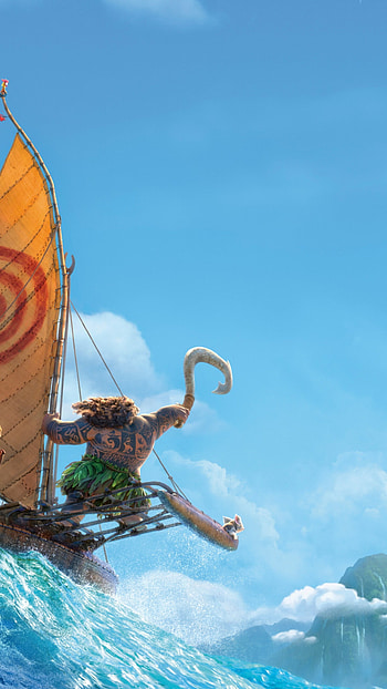 Moana Vaiana Waialiki Heihei, Animation boat, Vibrant , Pua Magasiva HD phone wallpaper