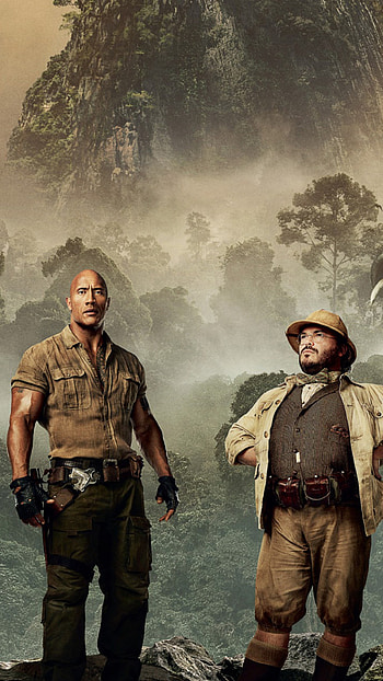 Jack Black, Kevin Hart, Dwayne Johnson, Karen Gillan HD phone wallpaper