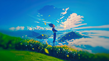 Goku Facing The Horizon, goku, anime, artist, artwork, digital-art, ai HD wallpaper