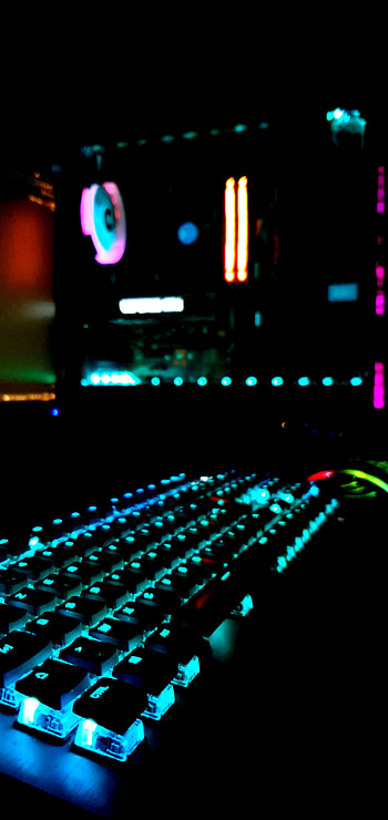 gaming, pc, leds, rgb HD phone wallpaper