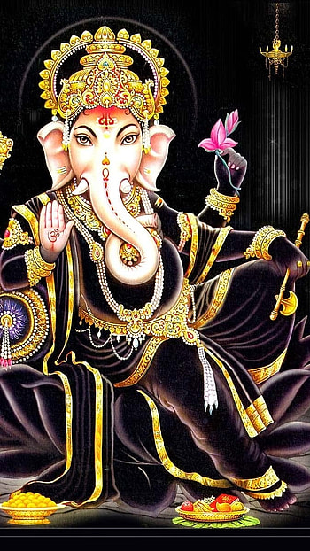 Ganpati , Black Theme HD phone wallpaper