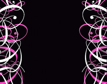 pink black swirl lay.jpg, swirls curls, pink, white HD wallpaper