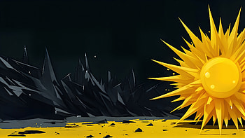 Shot Down Sun Abstract , abstract, yellow, artist, artwork, digital-art, deviantart HD wallpaper