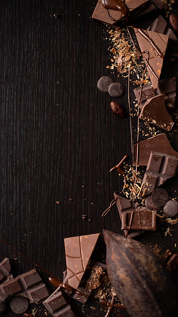 Food, Chocolate, Wood, Wooden, Surface, Cocoa, Chocolates HD phone wallpaper