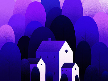 House, tree, digital art HD wallpaper