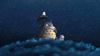 Totoro Starry Night — Kawaii Studio Ghibli, Studio Ghibli, My Neighbor Totoro, Totoro (My Neighbor Totoro), Kawaii HD wallpaper