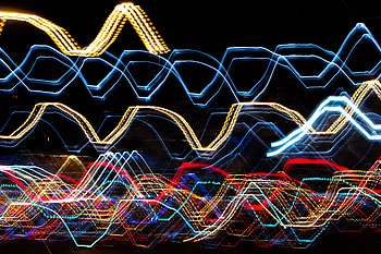 Night, light art, colorful, dark HD wallpaper