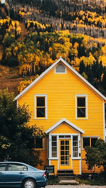 Yellow Aesthetic, Yellow House HD phone wallpaper