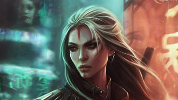 Lunara Warrior Girl, warrior, artist, artwork, digital-art, deviantart HD wallpaper