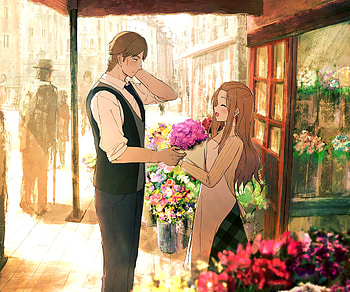 Romantic Anime Couple : Timeless Moments in Bloom, Anime, couple, anime couple HD wallpaper