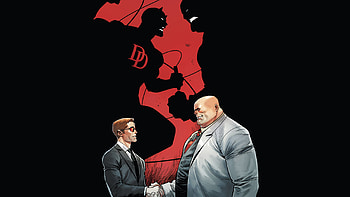 Daredevil, kingpin, handsake, comics HD wallpaper