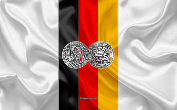 Martin Luther University of Halle-Wittenberg Emblem, German Flag, Martin Luther University of Halle-Wittenberg logo, Germany, Martin Luther University of Halle-Wittenberg HD wallpaper