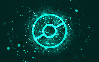 Pokemon Go turquoise logo, , turquoise neon lights, creative, turquoise abstract background, Pokemon Go logo, online games, Pokemon Go HD wallpaper