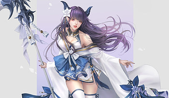 Fantasy girl, purple, shumolly, girl, fantasy HD wallpaper