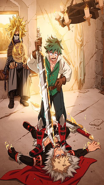 BakuDeku fantasy AU, art, fanatasy, bkdk HD phone wallpaper