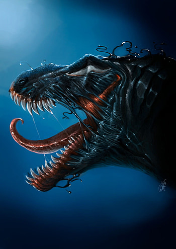 Venom, Tyrannosaurus Rex HD phone wallpaper