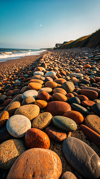 Pebble Serenity: A Tranquil , beach, ocean HD phone wallpaper