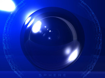Sphere Blue, sphere, interface HD wallpaper