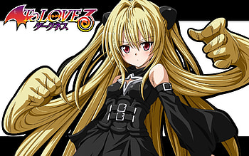 Golden Darkness, anime, to love ru, blonde hair, blush HD wallpaper