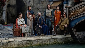 Morfydd Clark, Robert Aramayo, Markella Kavenagh, Joseph Mawle, Benjamin Walker, Tyroe Muhafidin The Lord of the Rings The Rings of Power HD wallpaper