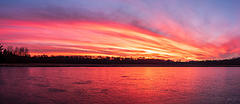 Christmas Sunset In Michigan , sunset, nature HD wallpaper