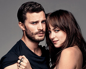 Fifty Shades of Grey (2015), man, girl, actress, woman, fifty shades of grey, movie, actor, couple, Dakota Johnson, Jamie Dornan HD wallpaper