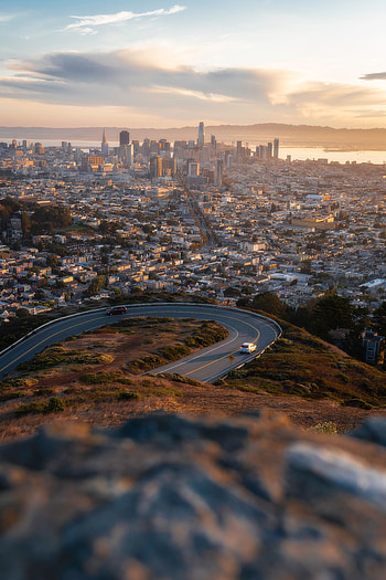 Cities, Usa, City, View From Above, Overview, Review, United States, California, San Francisco HD phone wallpaper