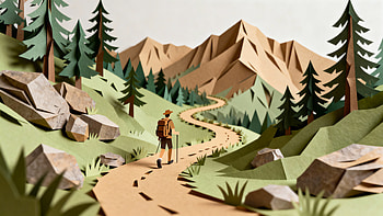 Trail to the Peaks — Hiking, hiking trail, Hiker, mountain, trail, forest HD wallpaper
