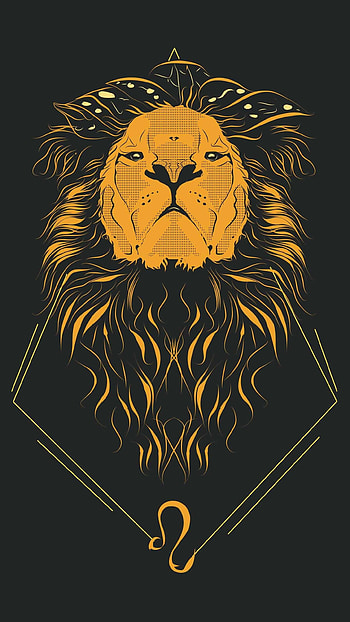Astrology leo, Zodiac sign HD phone wallpaper