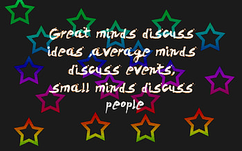 great minds, quote, star, saying, abstract HD wallpaper